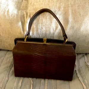 Vintage brown alligator bag